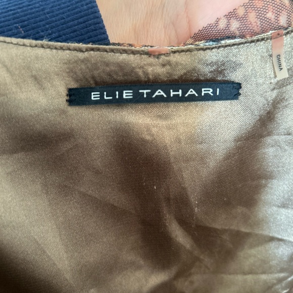 Elie Tahari Gold Sequined Shell - Plus Size - Picture 4 of 6